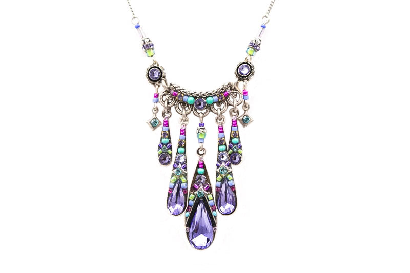 Tanzanite Camelia Waterfall Necklace by Firefly Jewelry