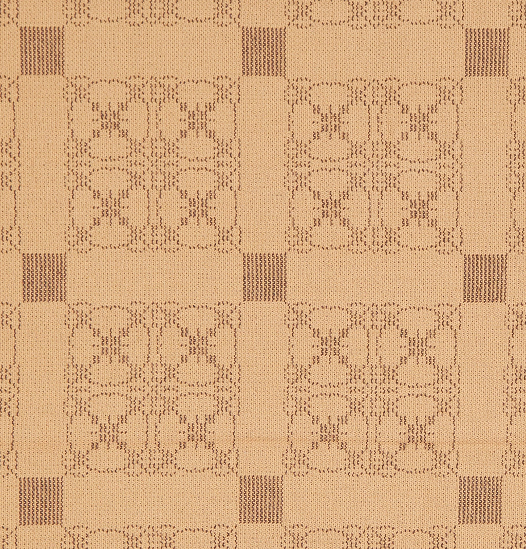 Carriage Wheel Table Square in Tan with Brown