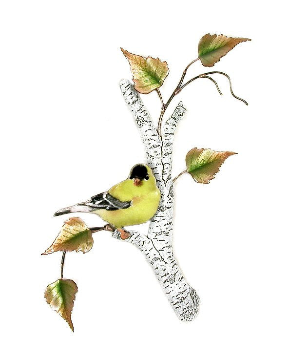 Goldfinch on Birch Wall Art by Bovano Cheshire