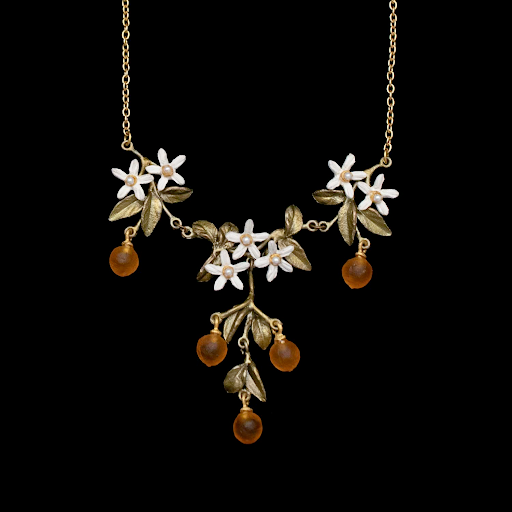 Orange Blossom Pendent Necklace by Michael Michaud