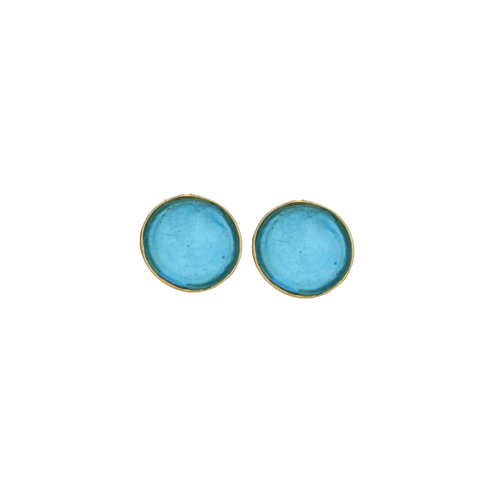 Bubble Teal Post Earrings by Michael Michaud