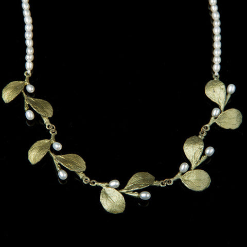 Irish Thorn 16 Inch Adjustable Contour Pearl Necklace by Michael Michaud