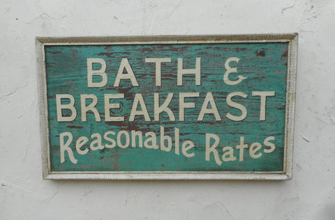 Bath and Breakfast Sign