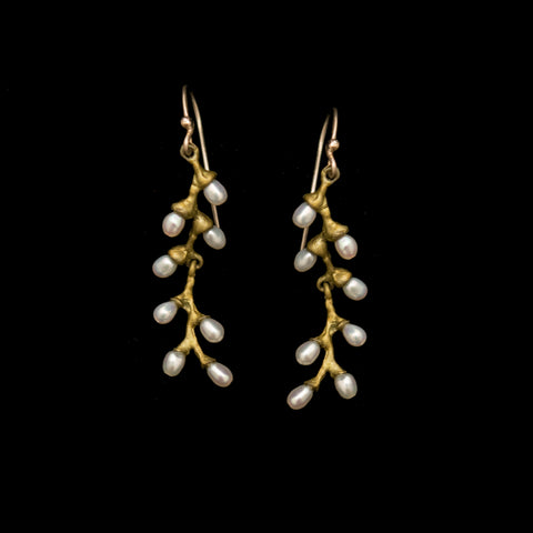 Rice Pearl Wire Earrings By Michael Michaud