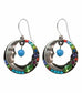 Multi Color Celestial Moon Earrings by Firefly Jewelry