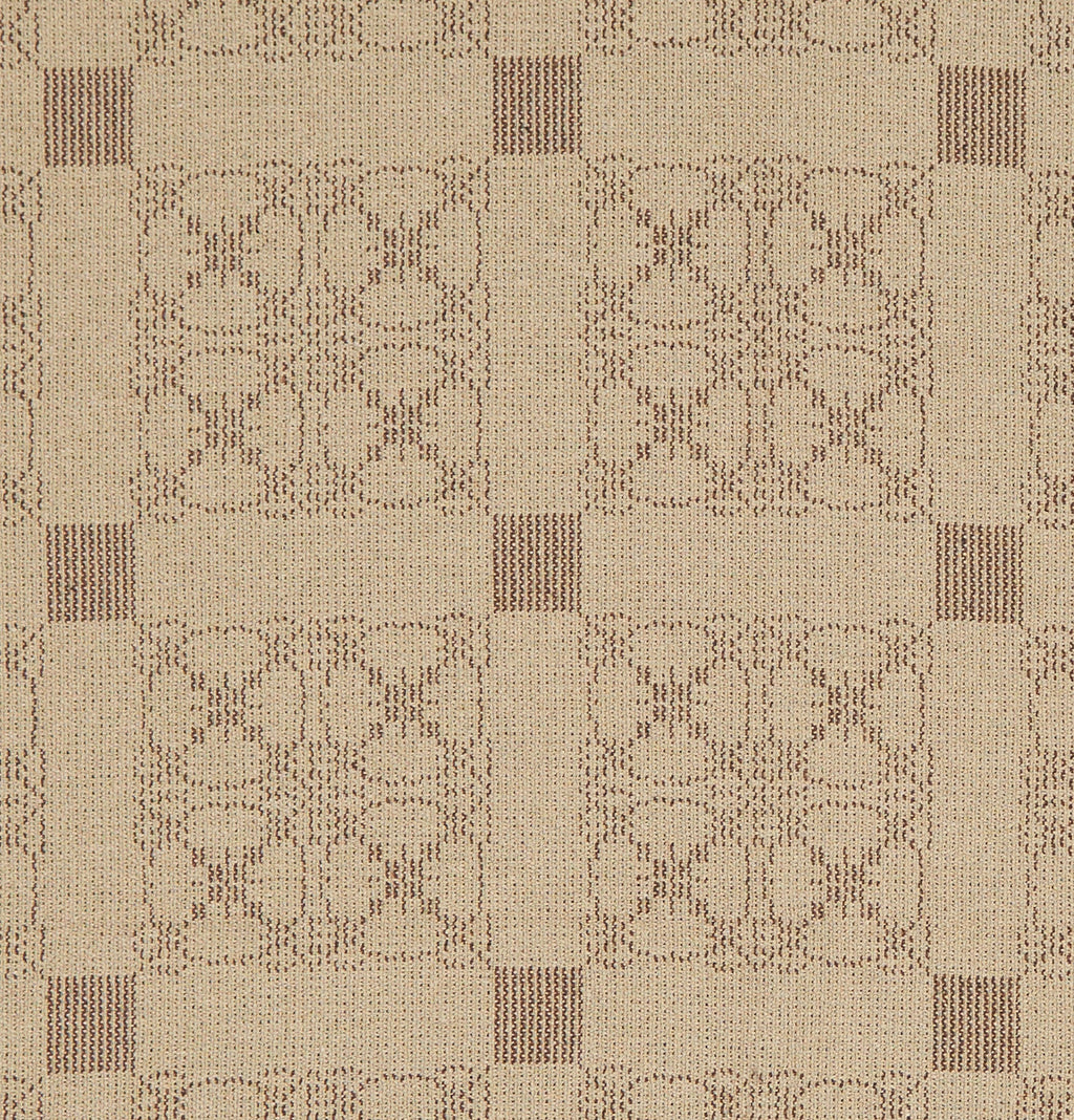 Carriage Wheel Queen Coverlet in Wheat with Brown