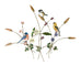 Songbirds in Flower Meadow Wall Art by Bovano