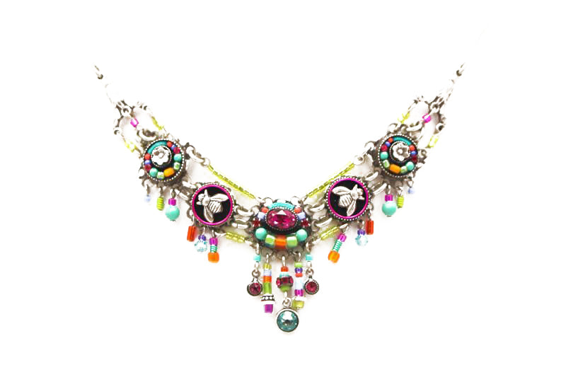 Multi Color Botanical Simple Necklace by Firefly Jewelry