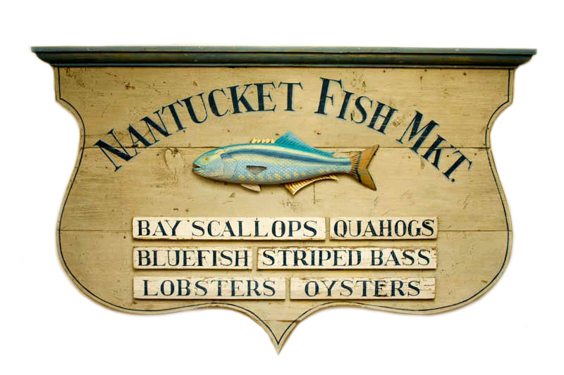 Nantucket Fish Market Shield Americana Art