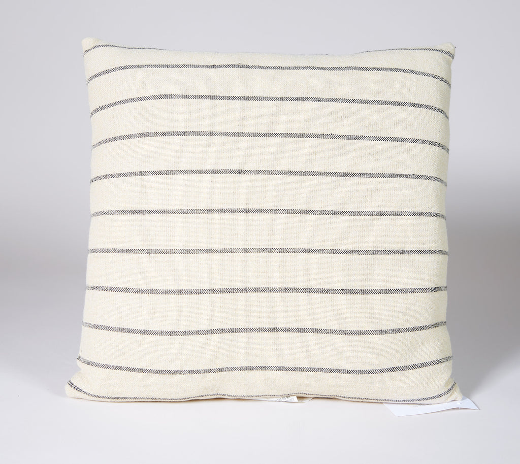Stripe #12 Pillow Beige with Black