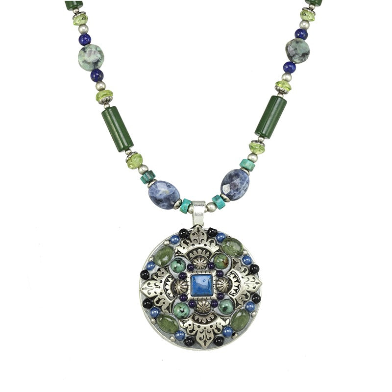 Lake Como Beaded Circle Necklace