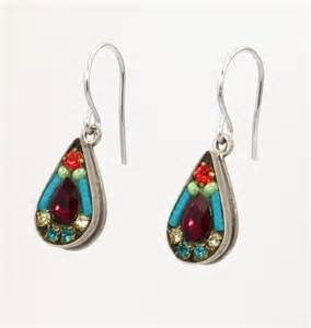Multi Color Love Drop Earrings by Firefly Jewelry