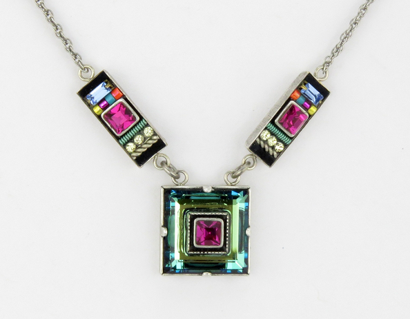Multi Color Architect Pendant Necklace by Firefly Jewelry