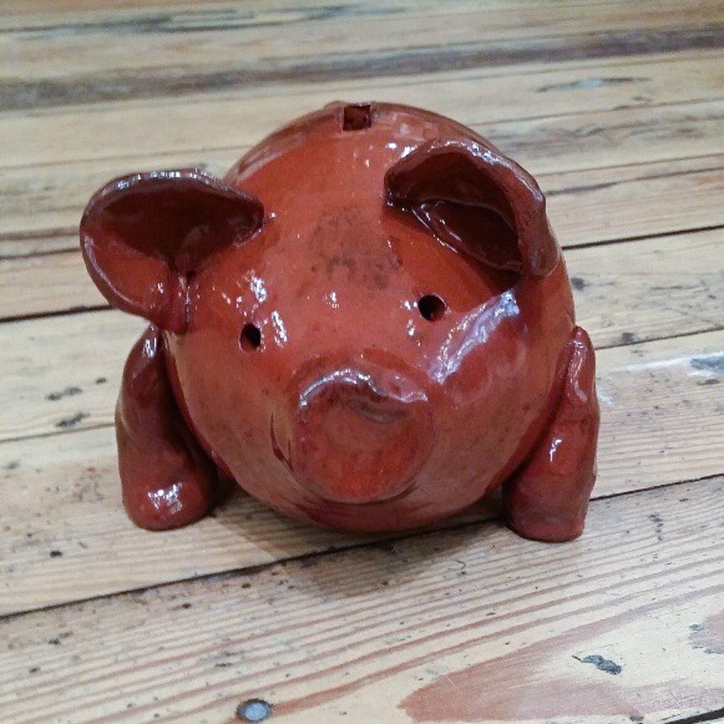 Redware Piggy Bank