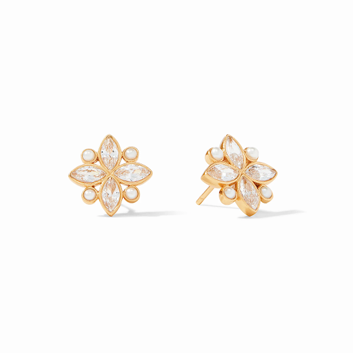 Charlotte Stud Gold Cubic Zirconia by Julie Vos