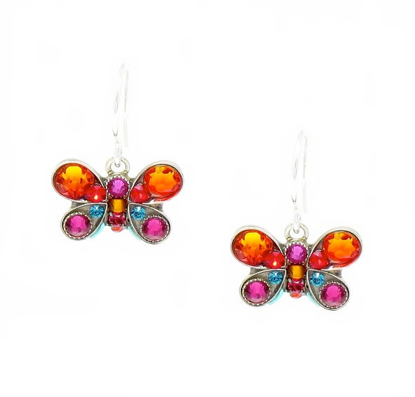 Multi Color Sparkly Butterfly Earrings by Firefly Jewelry