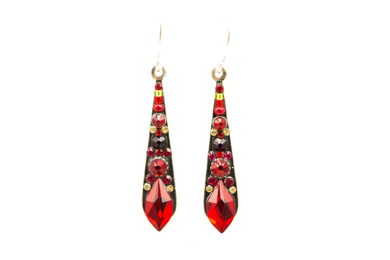 Red Gazelle Medium Drop Earrings by Firefly Jewelry
