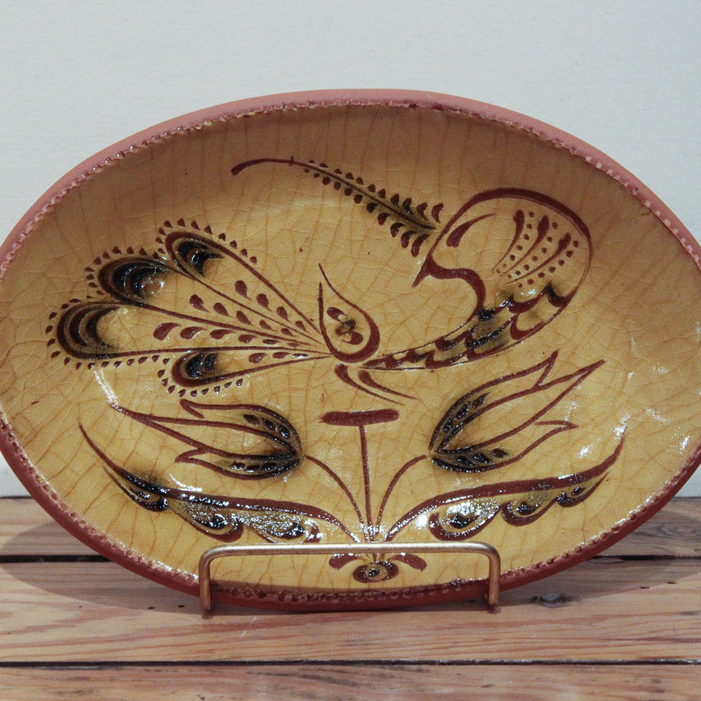 Peacock Small Oval Plate