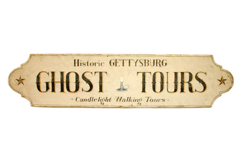 Gettysburg Ghost Tours Extra Large in White Americana Art