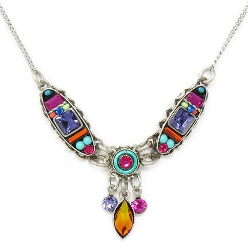 Multi Color Petite La Dolce Vita Alya Necklace by Firefly Jewelry