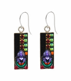 Multi Color Shadowbox Earrings by Firefly Jewelry