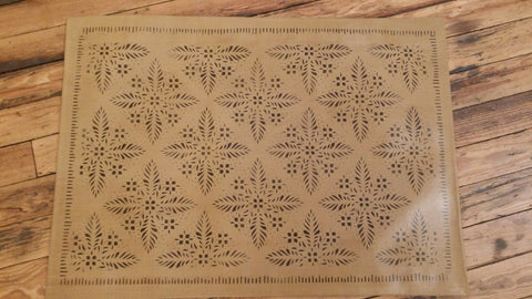 Edward Durant House Floorcloth with Border in Sage Green - Size 24" x 36"
