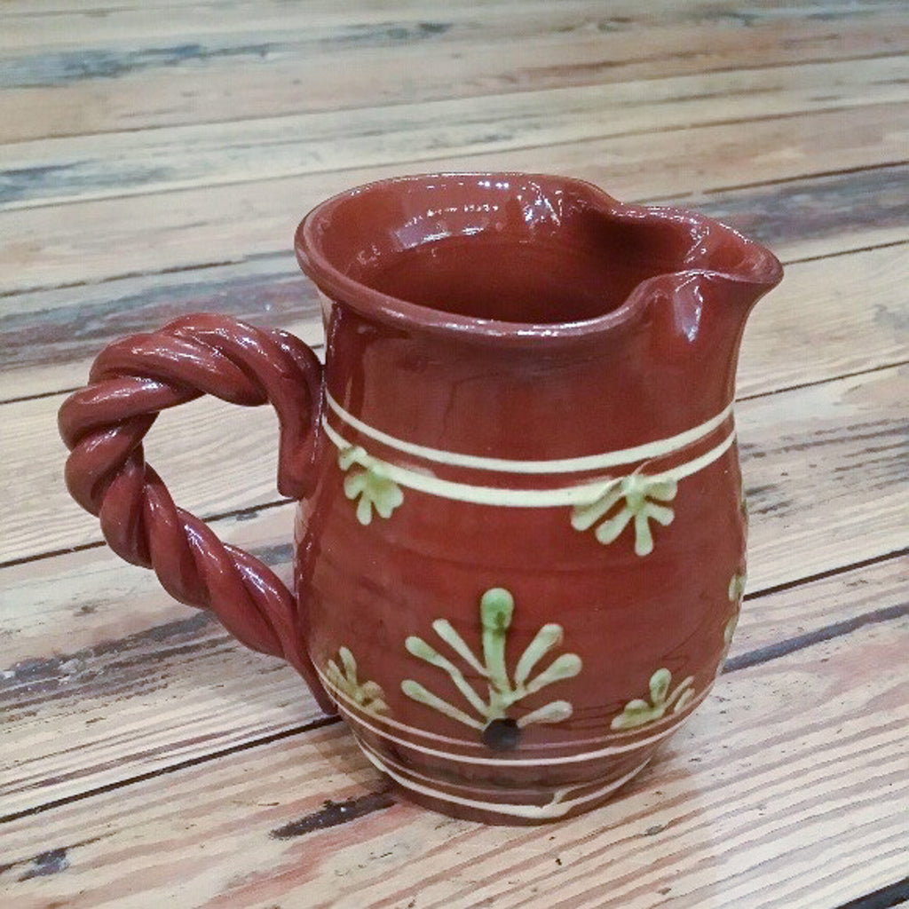 Redware Creamer with Fern