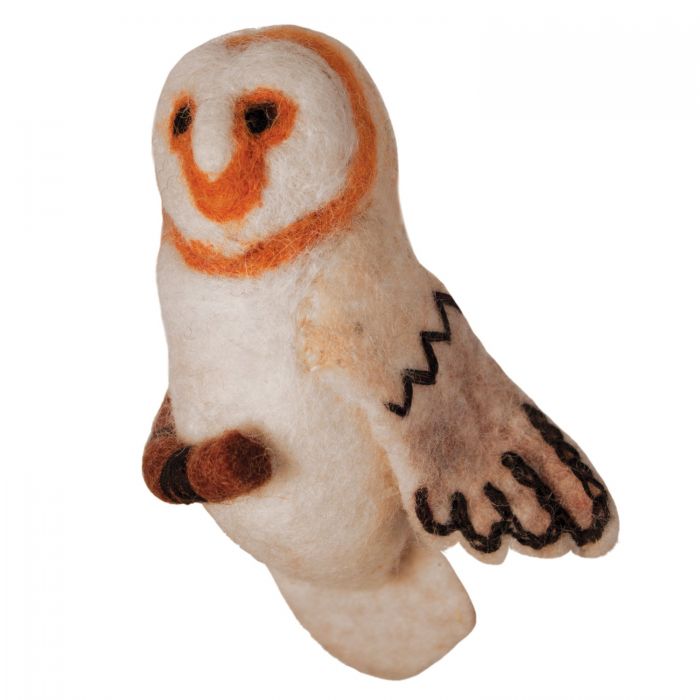 Barn Owl Wool Ornament