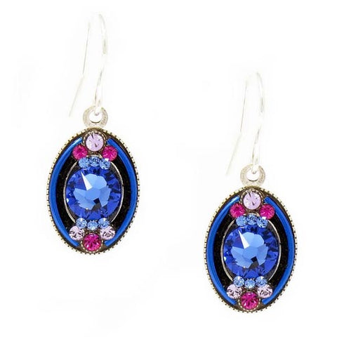 Sapphire La Dolce Vita Oval Earrings by Firefly Jewelry