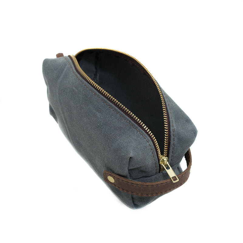 Leather High Line Two Pouch with Waxed Canvas - Available in Multiple Colors