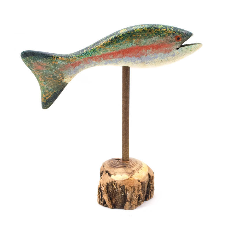 Rainbow Small Pedestal Fish Trout by Chris Boone