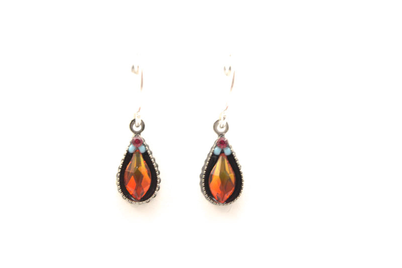Multicolor Petite Drop Flame Earrings by Firefly Jewelry