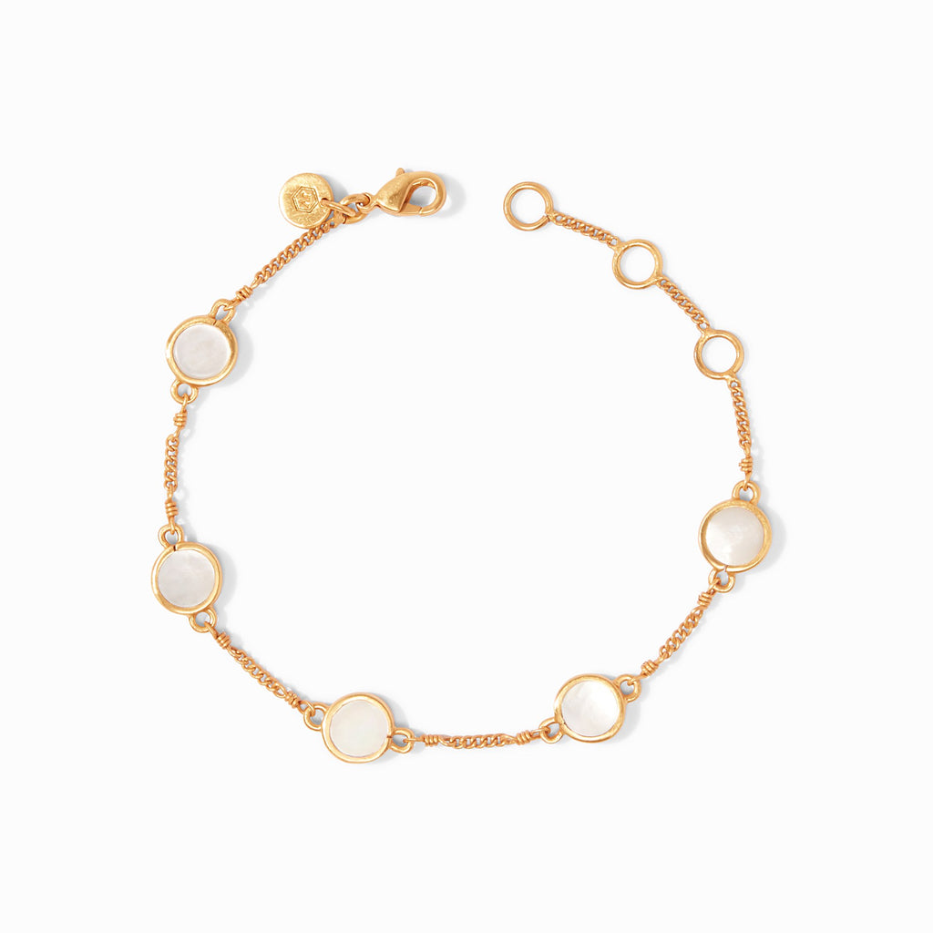 Valencia Delicate Bracelet Gold Mother of Pearl by Julie Vos