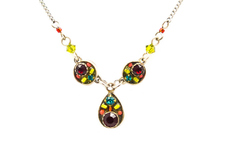 Siam Sparkling Drop Necklace by Firefly Jewelry