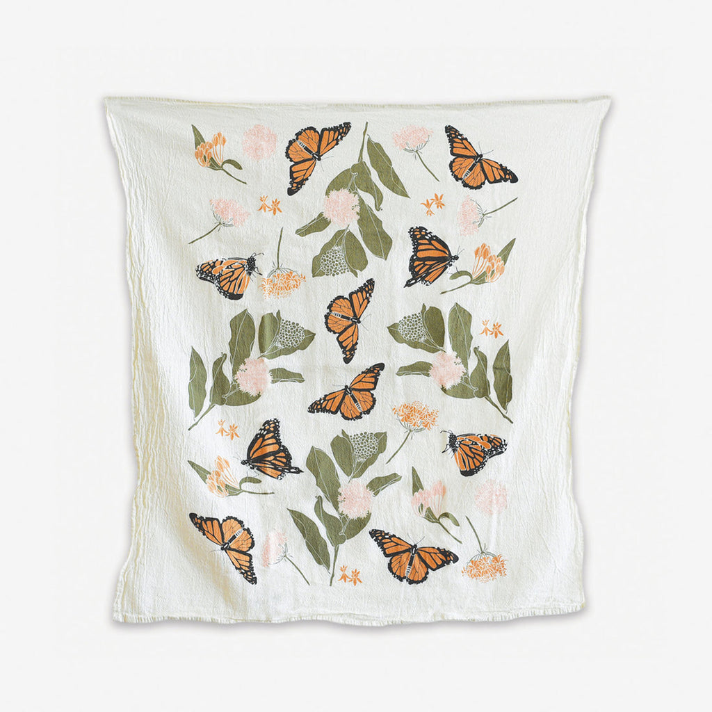 Monarchs + Milkweeds Towel