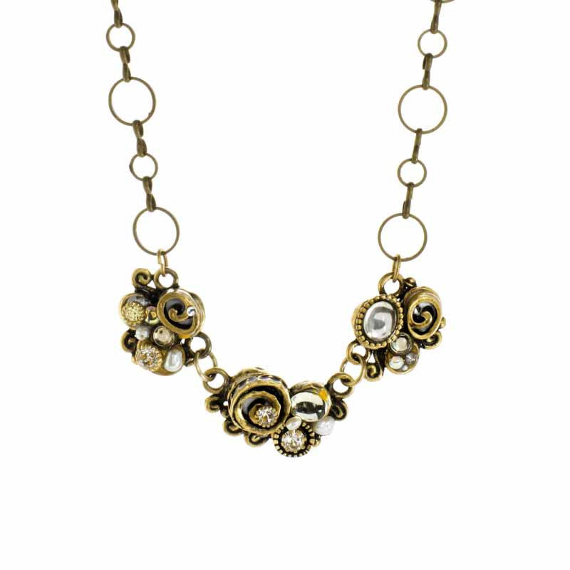 Champagne 3 Piece Swirl with Single Chain Necklace