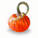 Hand Blown Glass Pumpkin in Jewel Tone Orange Medium