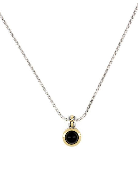 Genuine Black Onyx Pendant with Chain by John Medeiros