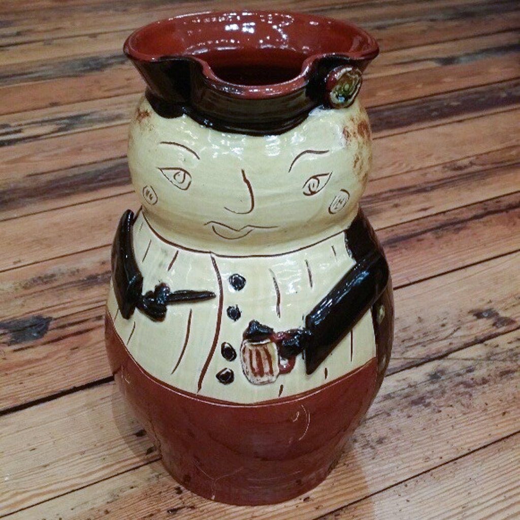 Redware Large Toby Pitcher