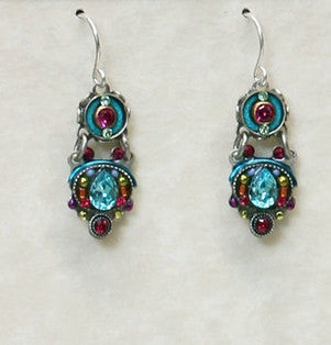 Multi Color Two Tier Earrings by Firefly Jewelry