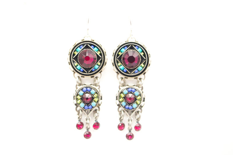 Ruby Isabella Chandelier Earrings by Firefly Jewelry