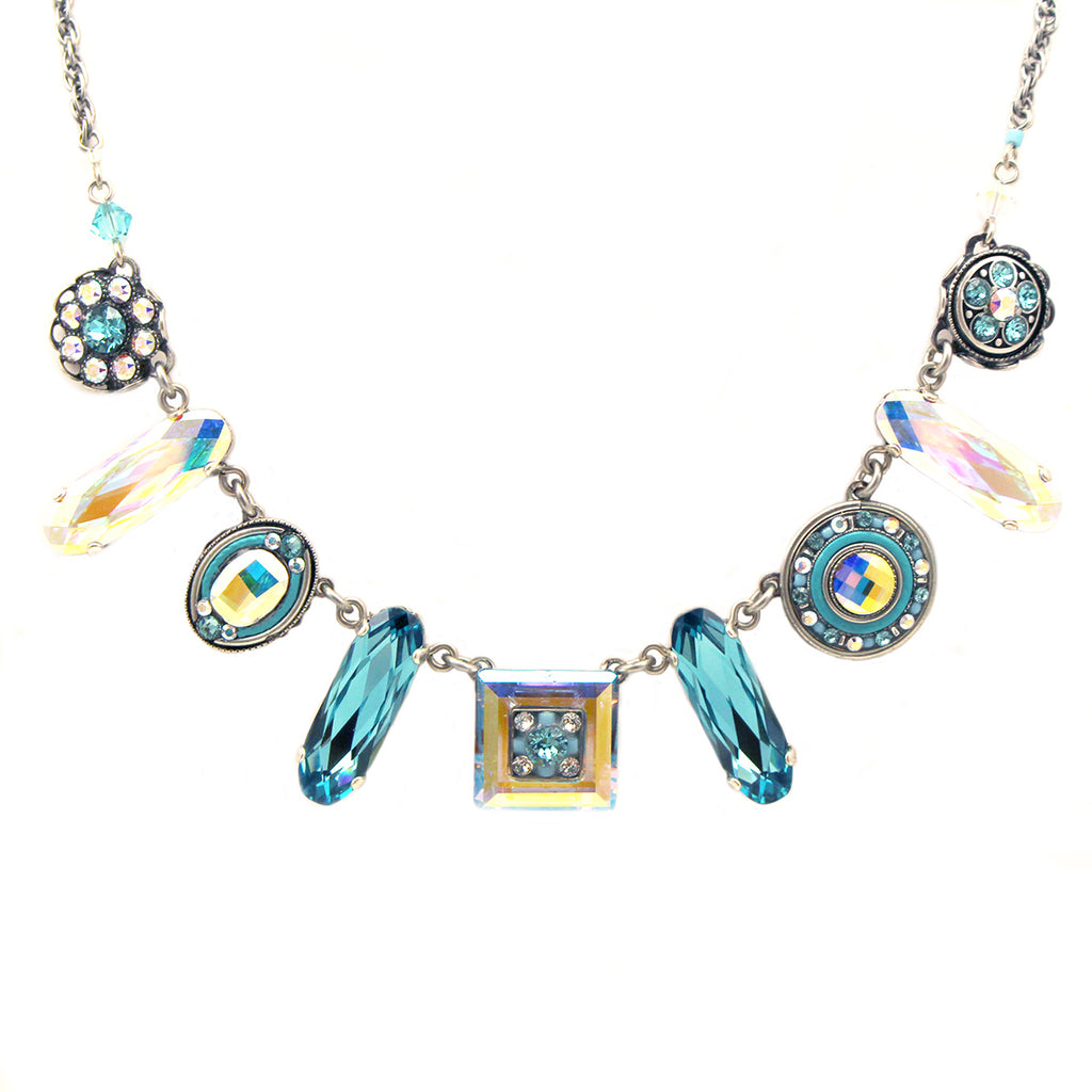 Ice La Dolce Vita Oblong Crystal Necklace by Firefly Jewelry