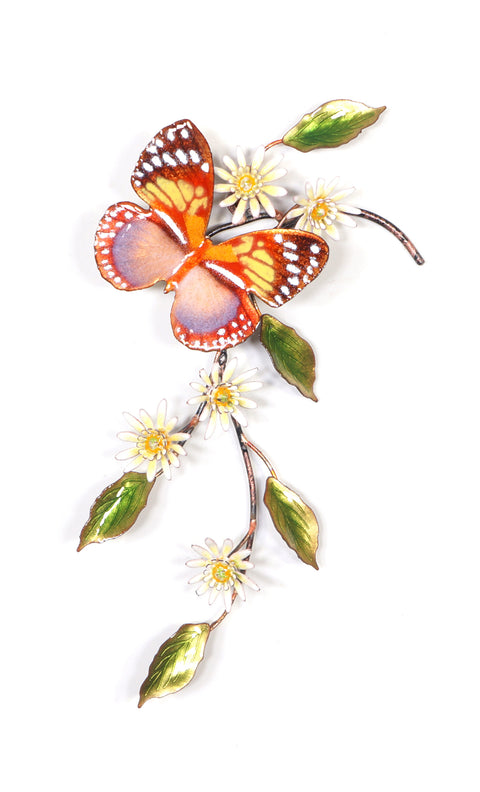 Forest Queen Butterfly with Asters Wall Art by Bovano Cheshire