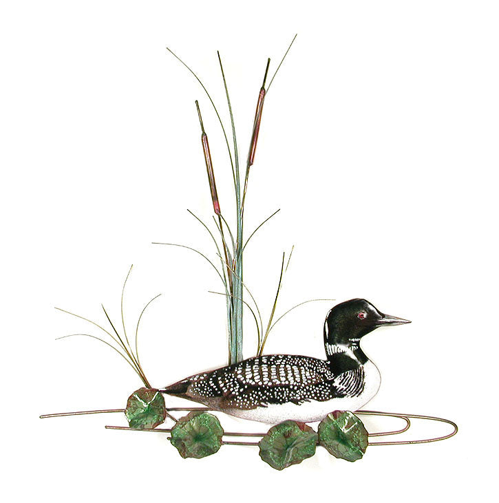 Large Loon with Lily Pads Wall Art by Bovano Cheshire