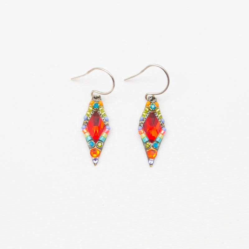 Multi ColorCrystal Diamond Earrings by Firefly Jewelry