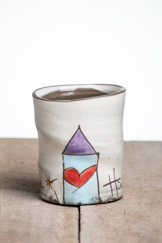Home Sweet Home Cup Hand Painted Ceramic