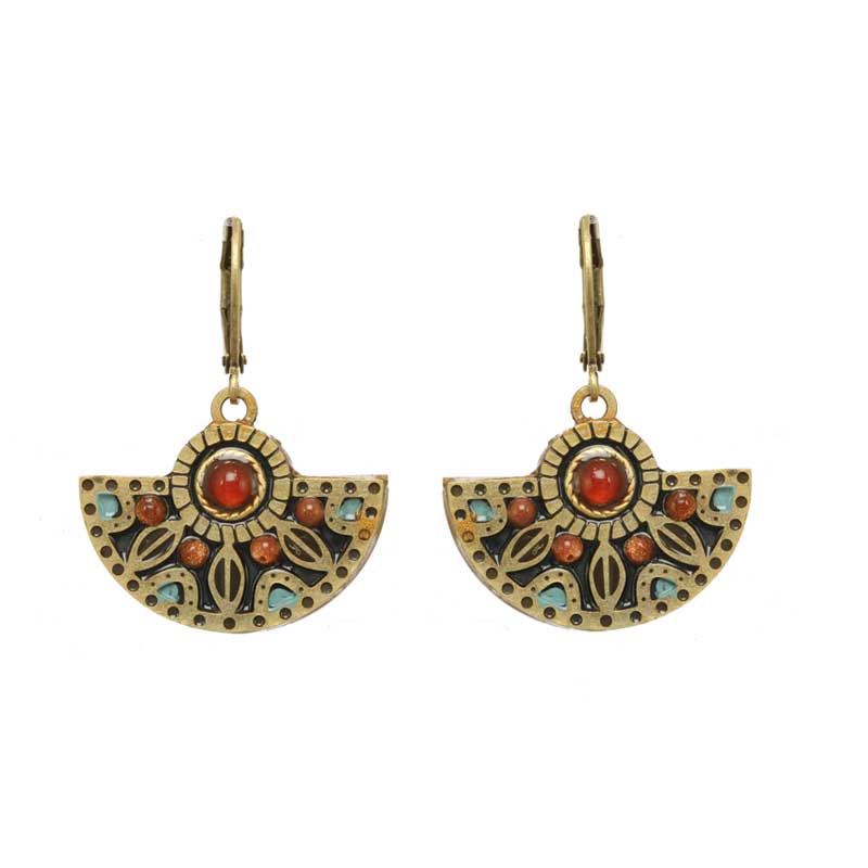 Earth Fan Wire Earrings