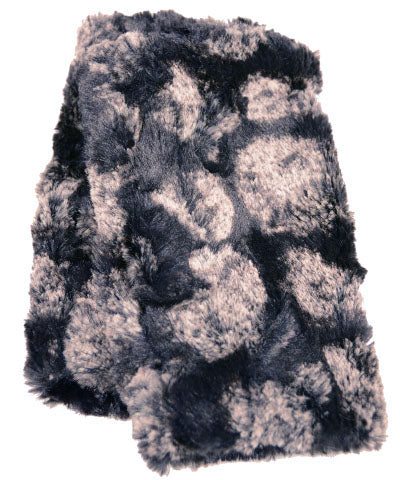 Pom-Pom in Black Luxury Faux Fur Fingerless Gloves