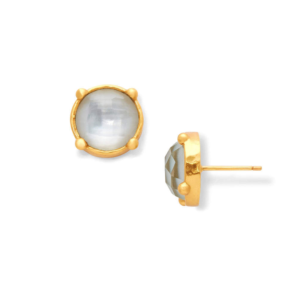 Honey Stud Gold Iridescent Clear Crystal by Julie Vos