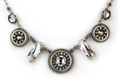 Silver La Dolce Vita Circles Necklace by Firefly Jewelry